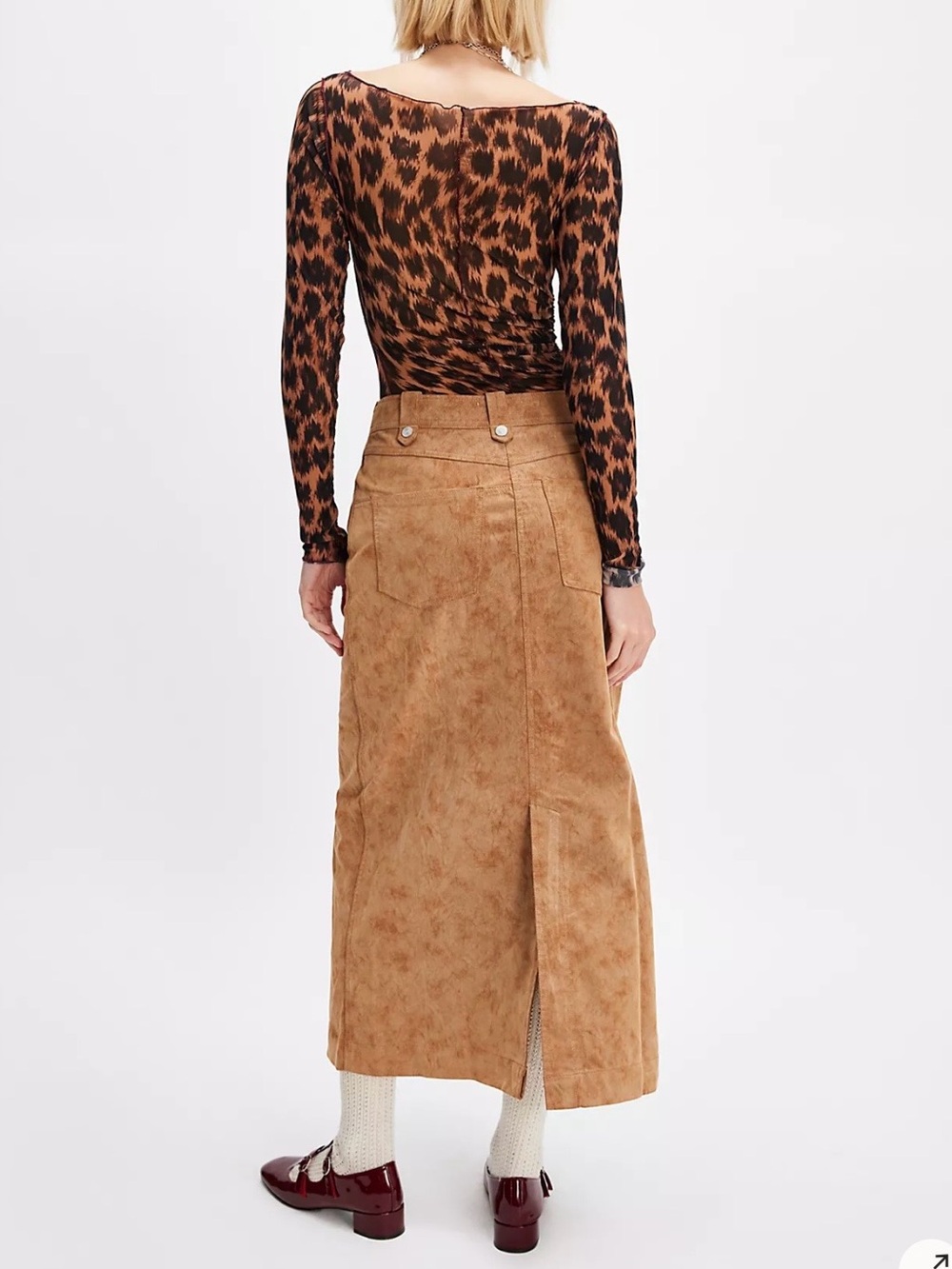 We The Free Astoria Vegan Suede Maxi Skirt - Picture 7 of 12